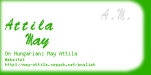 attila may business card